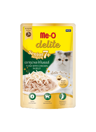 มีโอ ดีไลท์ ปลาทูน่าและไก่ในเยลลี่